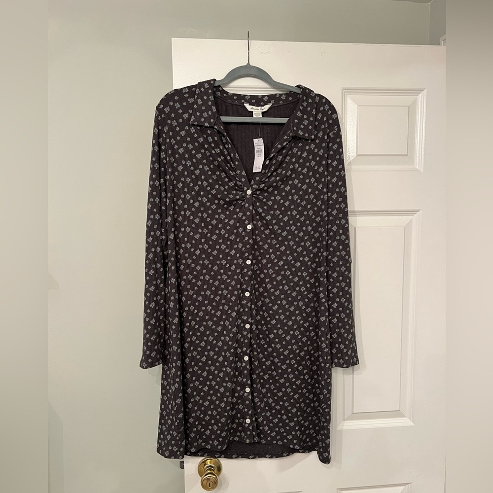 Knit ruched front mini dress